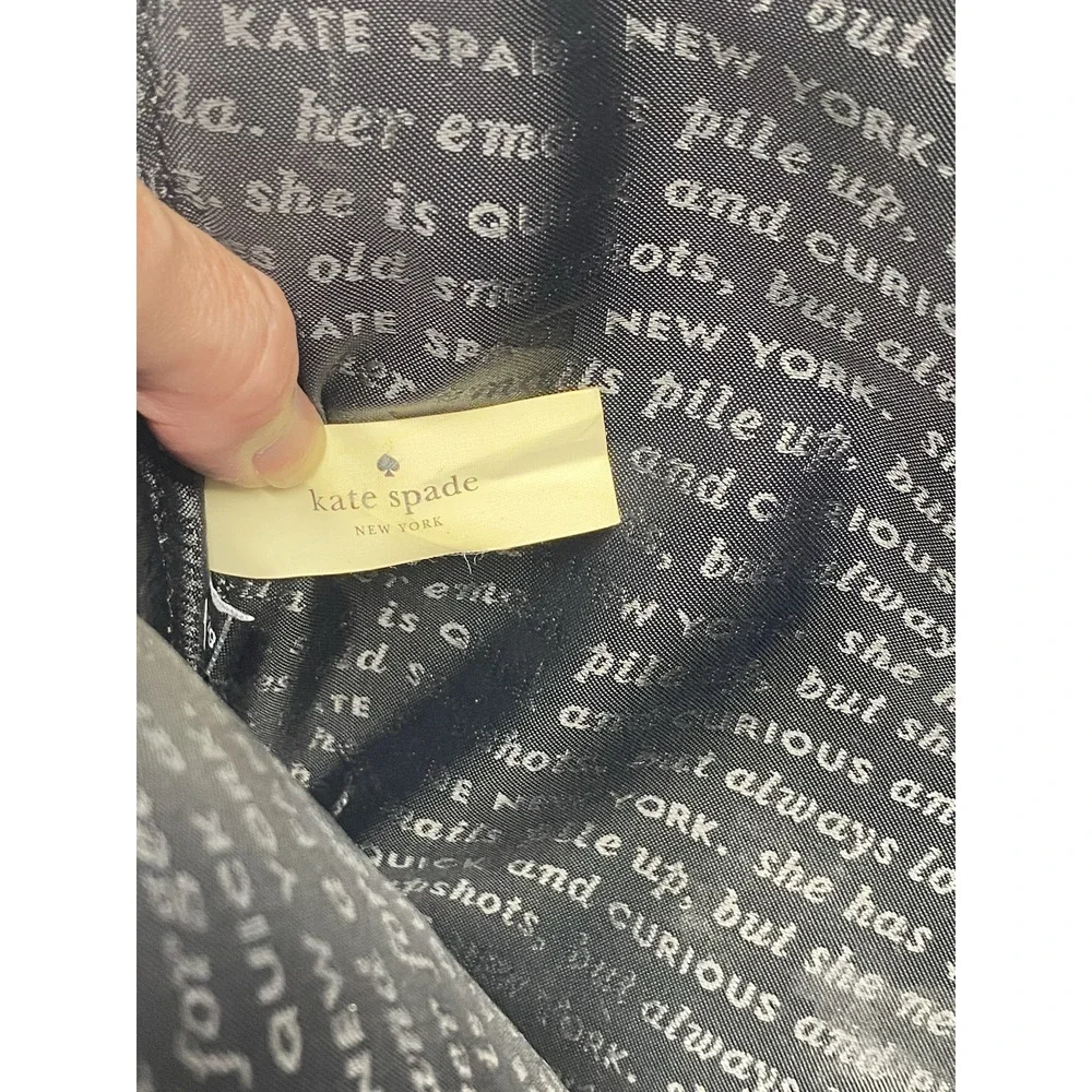 Kate Spade Uni Slim Laptop Commuter Bag Classic Black Nylon Computer Work School